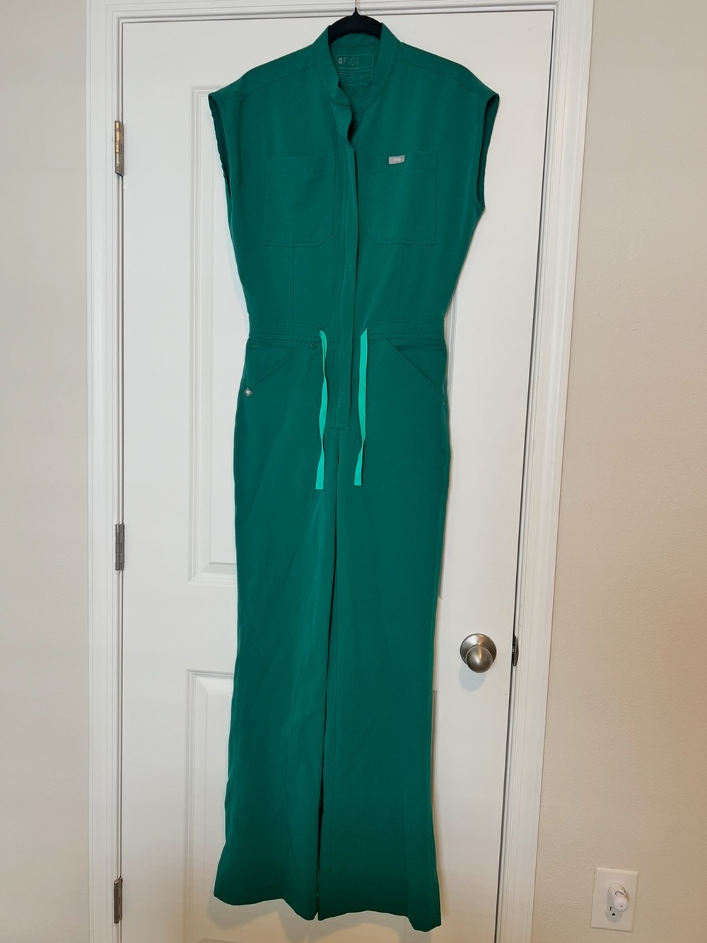 Figs Hunter Green Rafaela Wide-Leg Jumpsuit